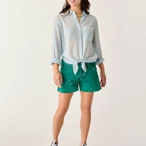 Carve Designs Green Corduroy Shorts